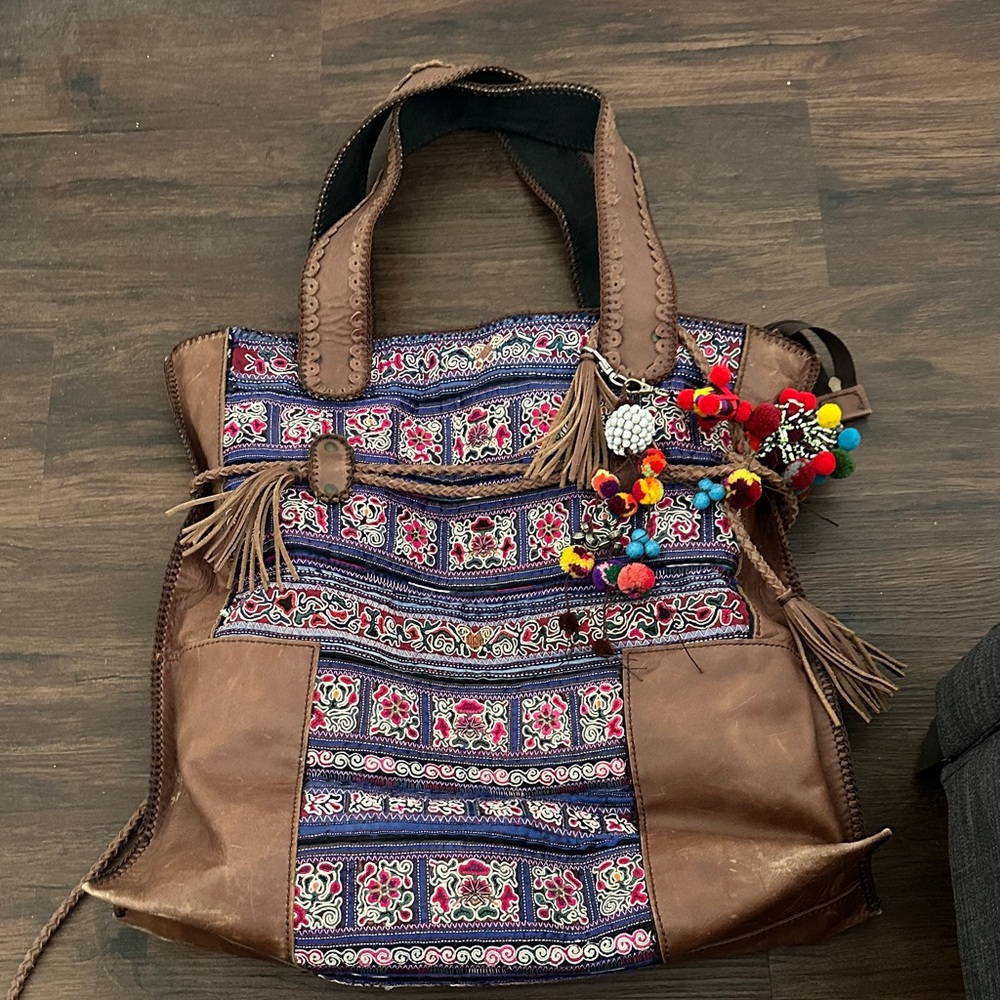 Bohemian Brown and Multicolor Tote Bag
